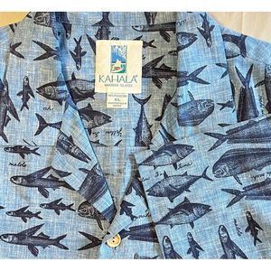 KAHALA HAWAIIAN‎ ISLANDS SALTWATER FISH MENS SHIRT XL
